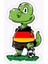 Futbol Dinosaur - German - Germany Sticker Çıkartma Oto Araba Camı Duvar Oda Laptop 15 cm 1