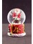 Dekoratif Noel Baba Yeni Yıl Yılbaşı Armağanı Merry Christmas Torbalı Noel Baba Temalı Mini Boy Işıklı Kar Küresi 6,5 cm 1