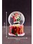 Dekoratif Noel Baba Yeni Yıl Yılbaşı Merry Christmas El Sallayan Noel Baba Temalı Mini Boy Işıklı Kar Küresi 6,5 cm 1