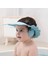 Bebek Banyo Şapkası Düğmeli Kulaklıklı Mavi Bebek Yıkama Şapkası Bebek Duş Şapkası Şampuan Siperi 4