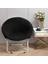 Jakarlı Kumaş Daire Sandalye Slipcover Çıkarılabilir Siyah (Yurt Dışından) 3