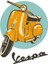 Vespa Araç Motor Sticker, 15 cm 1