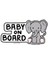 Baby On Board Fil Araç Sticker, 18 x 10 cm 1