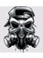 Gaz Maskeli Kuru Kafa Araç Motor ve Kask Sticker, 12 cm 1