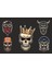 5'li Motorsiklet Kask Sticker Set 1 Adet (12X7,5) 4 Adet (6x6) 1