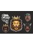 5'li Motorsiklet Kask Sticker Set 1 Adet (12X7,5) 4 Adet (6x6) 1