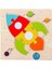 (ROKET-WT426C) Çocuklar Ahşap 3D Puzzle Montessori Oyuncak Erken Eğitim Karikatür Hayvan Öğrenme Yapboz 1