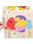 (ROKET-WT426C) Çocuklar Ahşap 3D Puzzle Montessori Oyuncak Erken Eğitim Karikatür Hayvan Öğrenme Yapboz 3