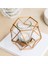 F Fityle Ev Mood Işık Tel 3D Geometrik Şamdan Tealight Candletholder Gold1 Gül Altın (Yurt Dışından) 2