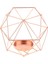 F Fityle Ev Mood Işık Tel 3D Geometrik Şamdan Tealight Candletholder Gold1 Gül Altın (Yurt Dışından) 3