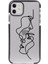 iPhone 11 kadın Erkek Tek Çizgi siyah ımpact Case telefon Kılıfı 1