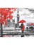 Sonbahar ve Kırmızı Aşk Sayılarla Boyama Seti Kasnaklı 40 x 50 cm 1