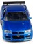 (Mustang B-Sarı) 1:36 Nissan Gt-R R34 Spor Araba Alaşımlı Model, Simüle Metal Geri Çekin Model Oyuncaklar 4