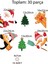 Yılbaşı Noel Baba, Penguen, Kardan Adam, Kurabiye Adam Cam, Duvar, Kapı Sticker 4