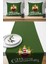 Runner Mery Christmas Yılbaşı Tasarımlı Hediyelik,2 Kırlent Kılıfı ve 1 Runner Set 1