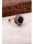 Safir Taşlı Rose Gümüş Tasarım Yüzük 2691 1