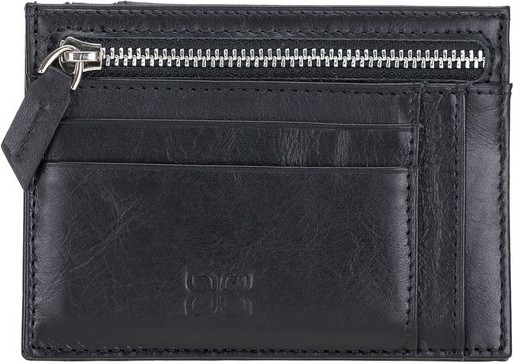 Bouletta Zip Deri Unisex Fermuarlı Kartlık Rst1 Siyah görsel 2