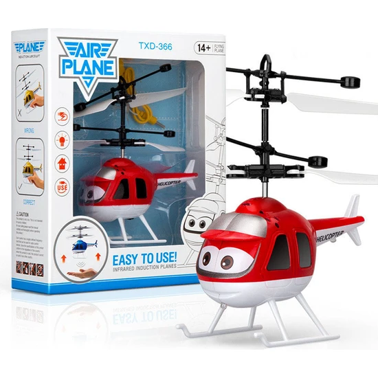 Dake Elektrikli Oyuncak Helikopter - Kırmızı (Yurt Dışından)
