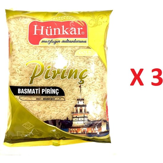 Hünkar Basmati Pirinç Hint Pirinci 1000 gr x 3 Fiyatı