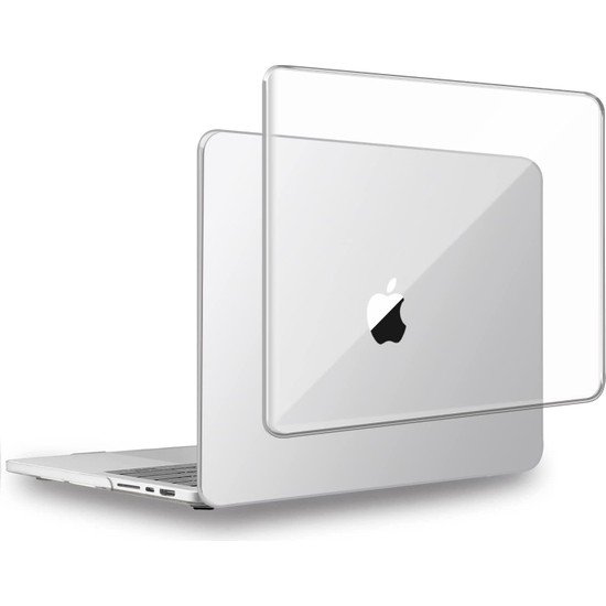 Kızılkaya Apple Macbook Pro 2021 A2485 16 Inç M1 Pro / M1 Max Işlemci Sert Kapak Koruma Kılıf Hardcase Parlak - Parlak Şeffaf