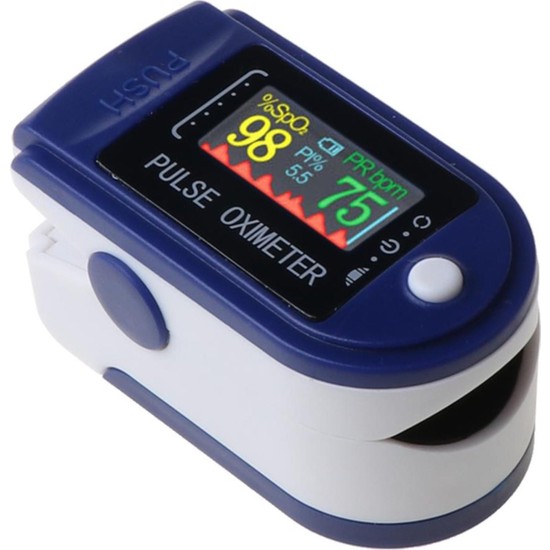 Pulse Oximeter Parmak Ucu Nabız Oksimetre Kalp Atış Hızı Kan Oksijen Bilgisi Ölçüm Cihazı