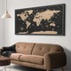 Evine Moda Vintage Dünya Haritası Kanvas - Canvas Tablo