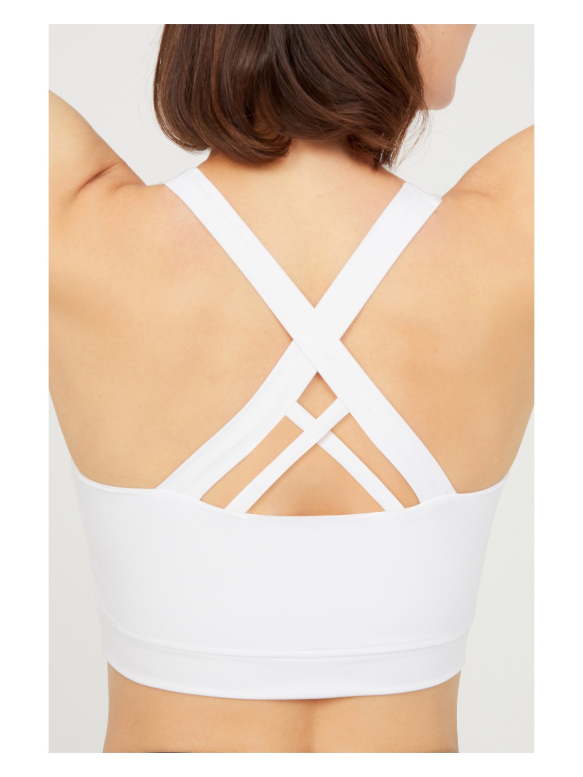 Los Ojos Siyah Hafif Destekli Sırt Detaylı Kaplı Spor Sütyeni Criss Cross - Görsel 3