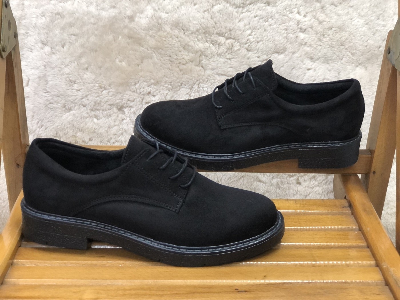 Baldano Unisex Ipli Kaymaz Taban Süet Klasik Model Oxfort Ayakkabı görsel 6
