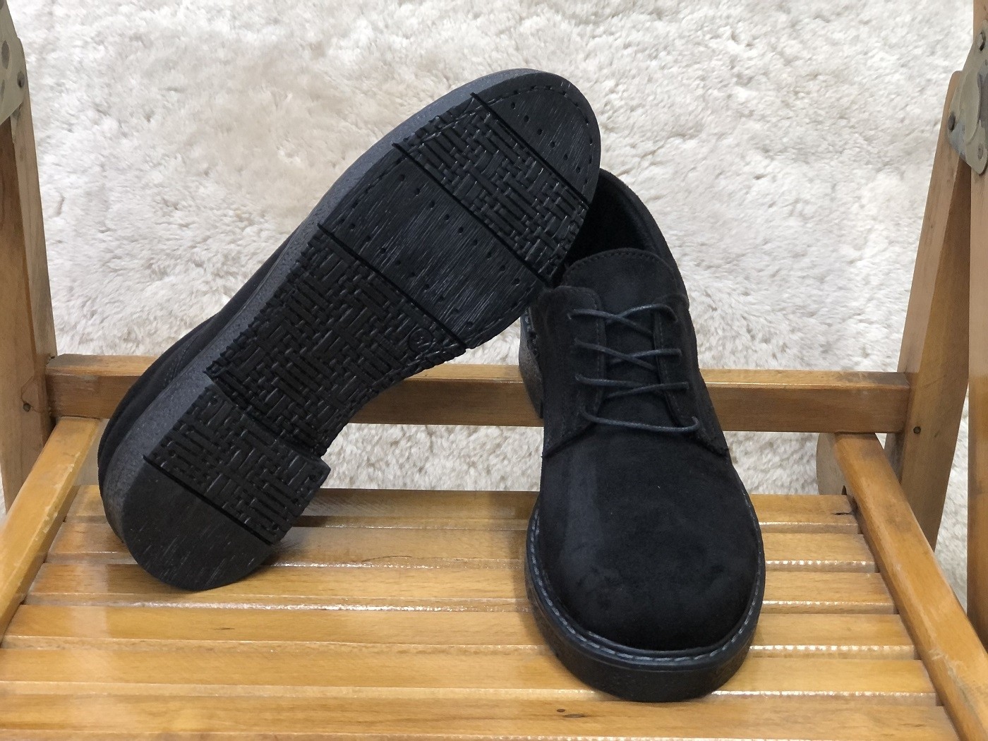 Baldano Unisex Ipli Kaymaz Taban Süet Klasik Model Oxfort Ayakkabı görsel 7