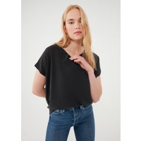 Mavi Kadın Lux Touch Siyah Modal Tişört 167245-900