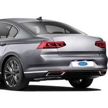 OMSA VW Passat B8.5 Krom Arka Tampon Çıtası 3 Parça 2019 ve Sonrası