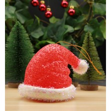 Hediye Biziz Yılbaşı Işıklı Noel Şapkası Merry Christmas
