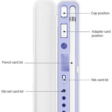 Zsykd Apple Kalem Için 2 Adet Silikon Stylus Saklama Kutusu 1/2 (Karanfil Mor)  (Yurt Dışından)