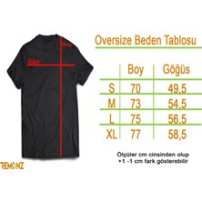 Remonz Always Smile Baskılı %100 Pamuk Oversize T-Shirt Büyük Beden Tişört