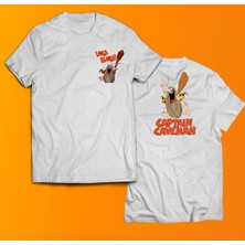 Remonz Captain Caveman Baskılı %100 Pamuk Oversize T-Shirt Büyük Beden Tişört