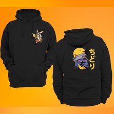 Remonz Ninja Pikachu Baskılı 3 Ipl. Şardonlu %100 Pamuk, Içi Polar, Çok Kalın Sweatshirt