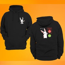 Remonz Tavşan Baskılı 3 Ipl. Şardonlu %100 Pamuk, Içi Polar, Çok Kalın Sweatshirt