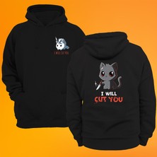 Remonz Remonz I Will Cut You Baskılı 3 Ipl. Şardonlu %100 Pamuk, Içi Polar, Çok Kalın Sweatshirt