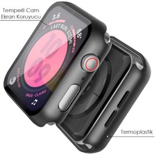 Microsonic Apple Watch Series 7 45MM Kılıf Matte Premium Slim Watchband Beyaz
