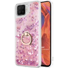 Microsonic Oppo A73 Kılıf Glitter Liquid Holder Pembe