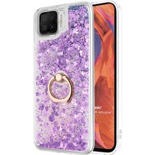 Microsonic Oppo A73 Kılıf Glitter Liquid Holder Mor