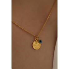 Milet Kuyumculuk 14 Ayar Altın Tuğra Göz Küp Zincir Kolye