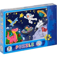 Laço Kids 24 Parça Uzay Yaşamı Astronot Puzzle Oyunu