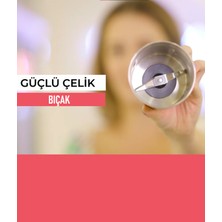 Troya Çıkarılabilir Hazneli Kahve ve Baharat Öğütücü Elektrikli Grinder Mürdüm