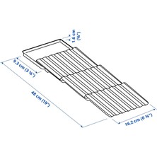 IKEA Uppdatera Çekmece Düzenleyici Antrasit 20 x 50 cm