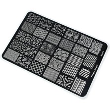 Aba Nails Nail Art Stamping Baskı Plakası Büyük Boy Xl F04