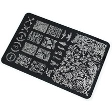 Aba Nails Nail Art Stamping Baskı Plakası Büyük Boy Xl HK02