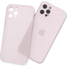 MobaxAksesuar Apple iPhone 12 Pro Kılıf 0.3mm Ultra Ince Hayalet Yumuşak Kapak Pembe