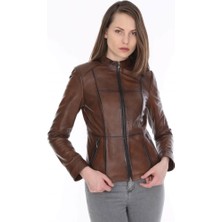 Derimont Deri Kadın Deri Mont Kahverengi Devis