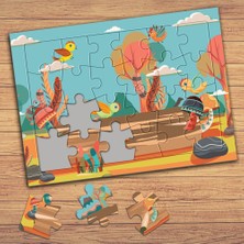 Asilmeydan Masalsı Ormanda Kuşlar Çocuklara Özel Puzzle Yapboz TABLO-41455